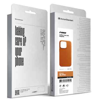 Чохол до мобільного телефона Armorstandart FAKE Leather Case Apple iPhone 15 Pro Light Coffee (ARM76300) Вінниця