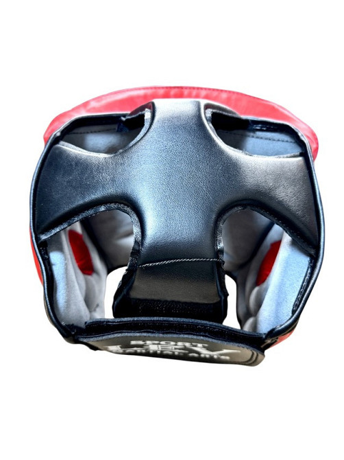 Шолом боксерський з повним захистом LEV, шкіра, р. L Вишневе - фото 4