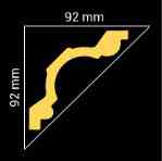 Стельовий плінтус 2 м GP-53 92х92х2000 mm Дніпро