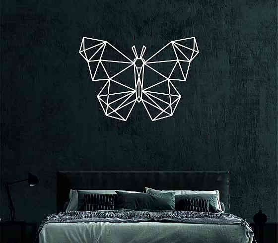 Декоративное настенное Панно «Бабочка», Декор на стену 110*77 см, Белый Киев