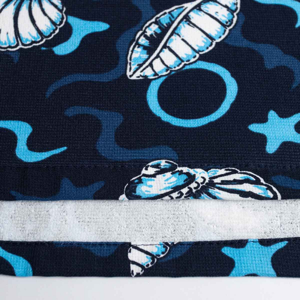 Пляжний рушник великий тонкий махровий з принтом GM Textile 70х150 см 300 г/м2 (Синій) Суми - фото 4