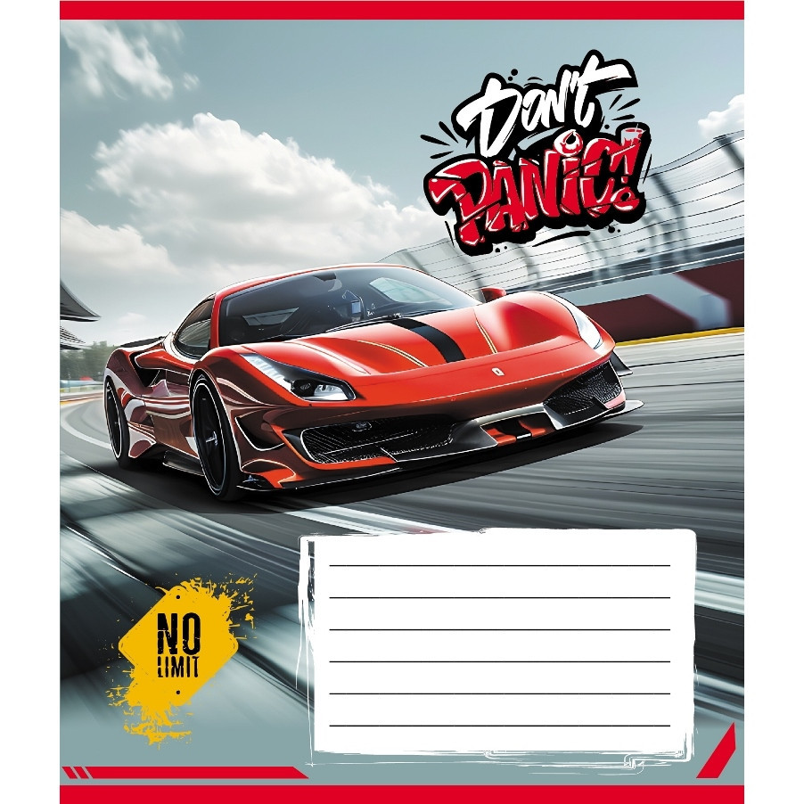 Зошит учнівський "Без паніки" 012-510164C-1 в косу лінію, 12 аркушів Вінниця - фото 1