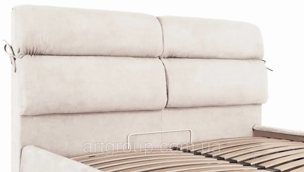 Ліжко Edinburgh Comfort 120 х 200 см Місті Milk З підйомним механізмом та нішою для білизни Бежевий Дніпро - фото 20