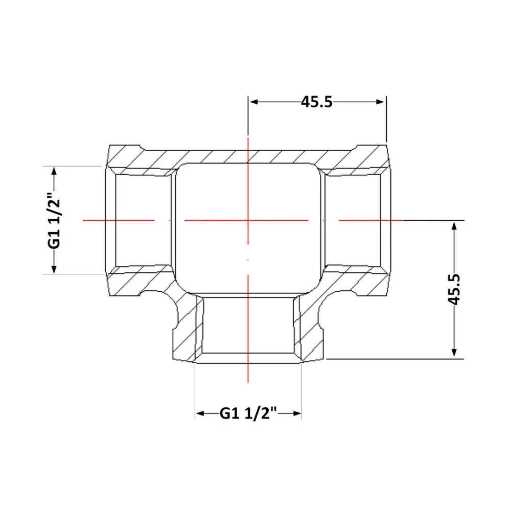 Тройник чугунный 1