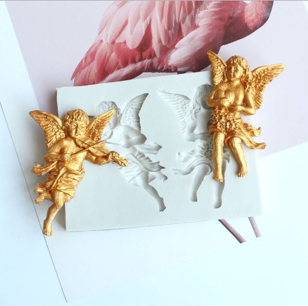 Силиконовый молд Ангелы 106 на 79 мм серый Киев - изображение 9