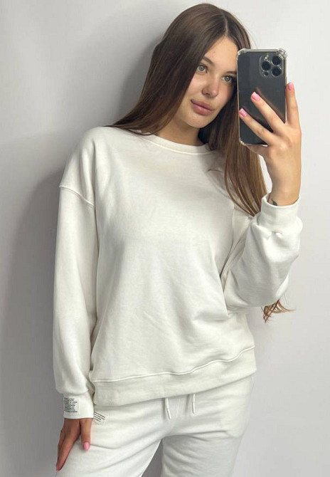 Світшот жіночий трикотажний Молочний M/L Харків - фото 1