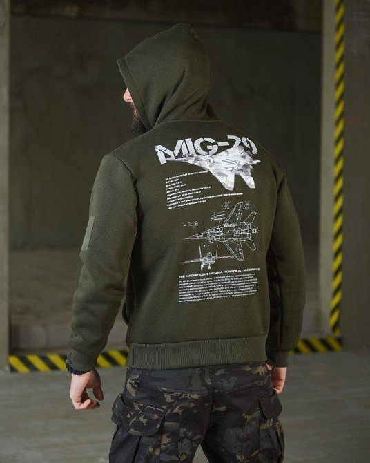 Худі CELEO на флісі Mig-29 олива ВТ3850 Одеса - фото 2