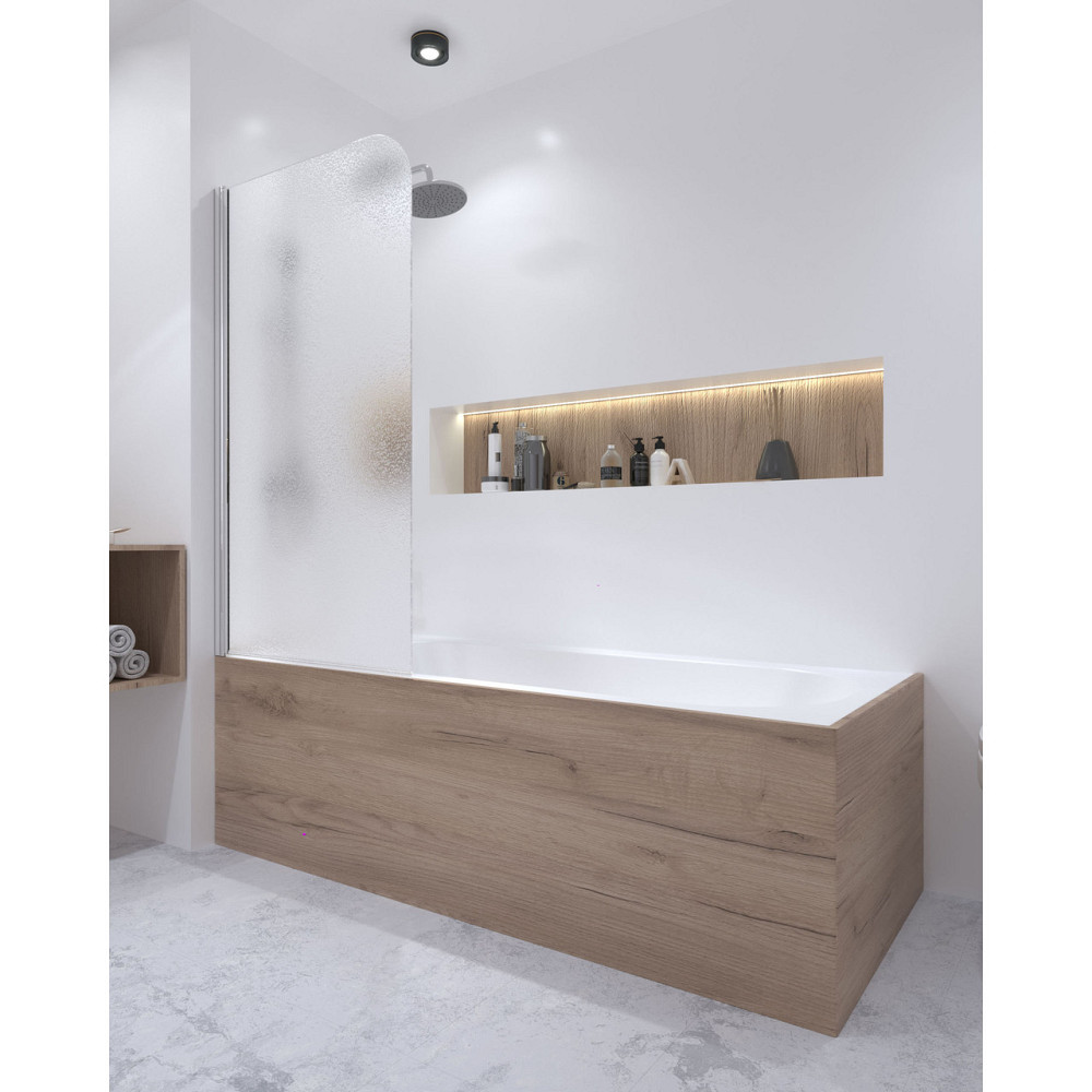 Штора на ванну Qtap Standard CRM407513APL скло Pear 6 мм, 75х140 см, ліва Київ - фото 10