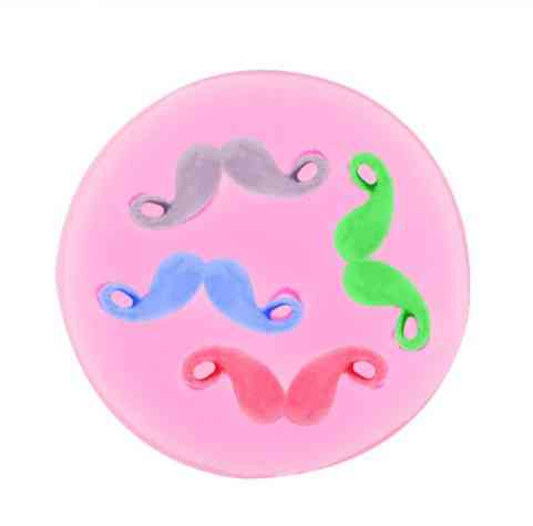 Силиконовый молд Усы 45 мм розовый Киев