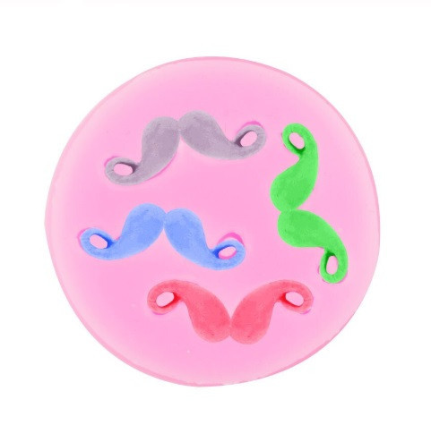 Силиконовый молд Усы 45 мм розовый Киев - изображение 4