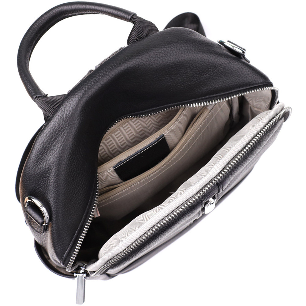 Жіночий рюкзак з натуральної шкіри Vintage 23057 Чорний Київ - фото 8