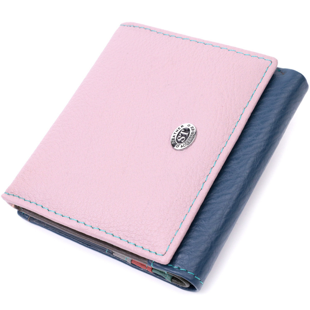 Симпатичный женский кошелек с оригинальной монетницей из натуральной кожи ST Leather 19512 Разноцветный Киев - изображение 1