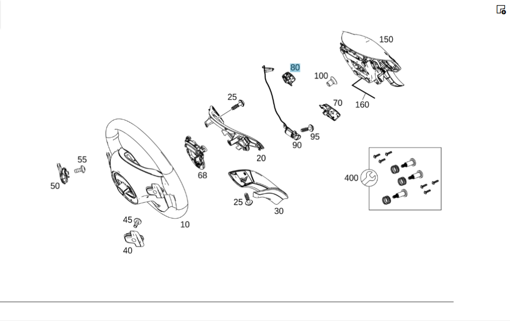 Mercedes-Benz  A2185400262 9107 Кнопки управління мультимедіа на кермі праворуч E-class W212 SLK/SLC R172 GLK X204 C-Class Coupe C204 C-Class W204 E-C Одесса - изображение 2