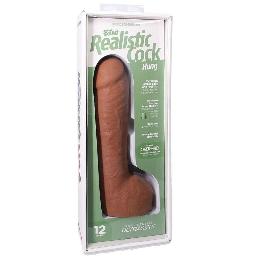 Фалоімітатор Doc Johnson The Realistic Cock ULTRASKYN - 12 Inch Hung with Balls Caramel Sex Aura Київ - фото 8
