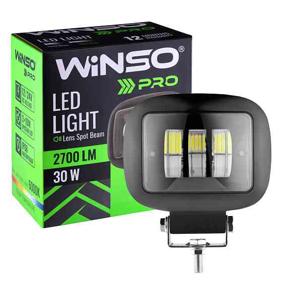 Фара светодиодная Winso Pro 10-30V, 30W (3x10W), 2700Lm, CSP1860DE 1шт (780780) Львов