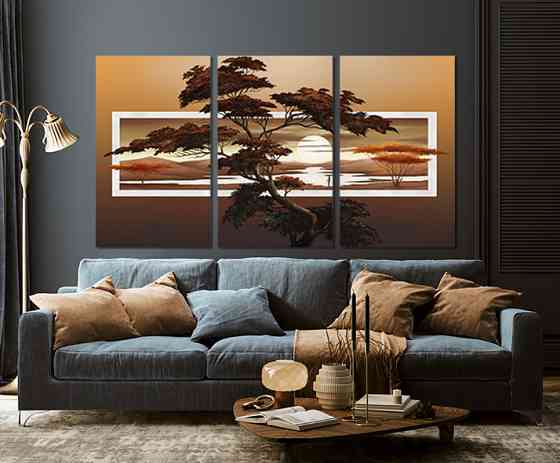 Модульна картина у вітальню/ спальню   Баобаб     ART-269_3A 100х150 см Київ