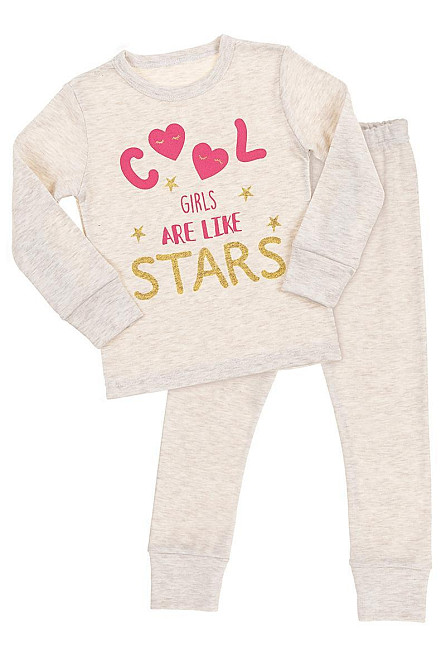 Пижама детская на девочку, весна осень,  молочная, весенняя осенняя рибана 122 Киев - изображение 1