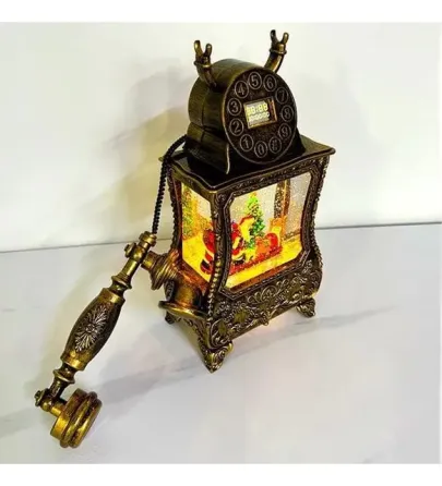 Новогодний фонарь с Санта-Клаусом в форме старинного телефона 814 Коломия