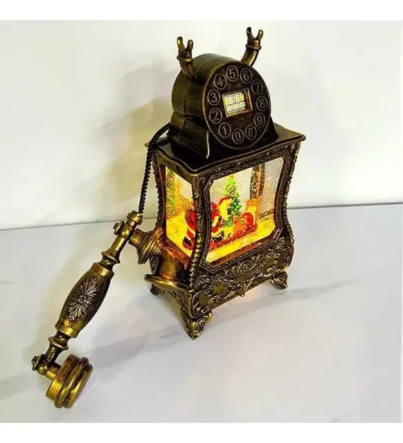 Новогодний фонарь с Санта-Клаусом в форме старинного телефона 814 Коломия - фото 3