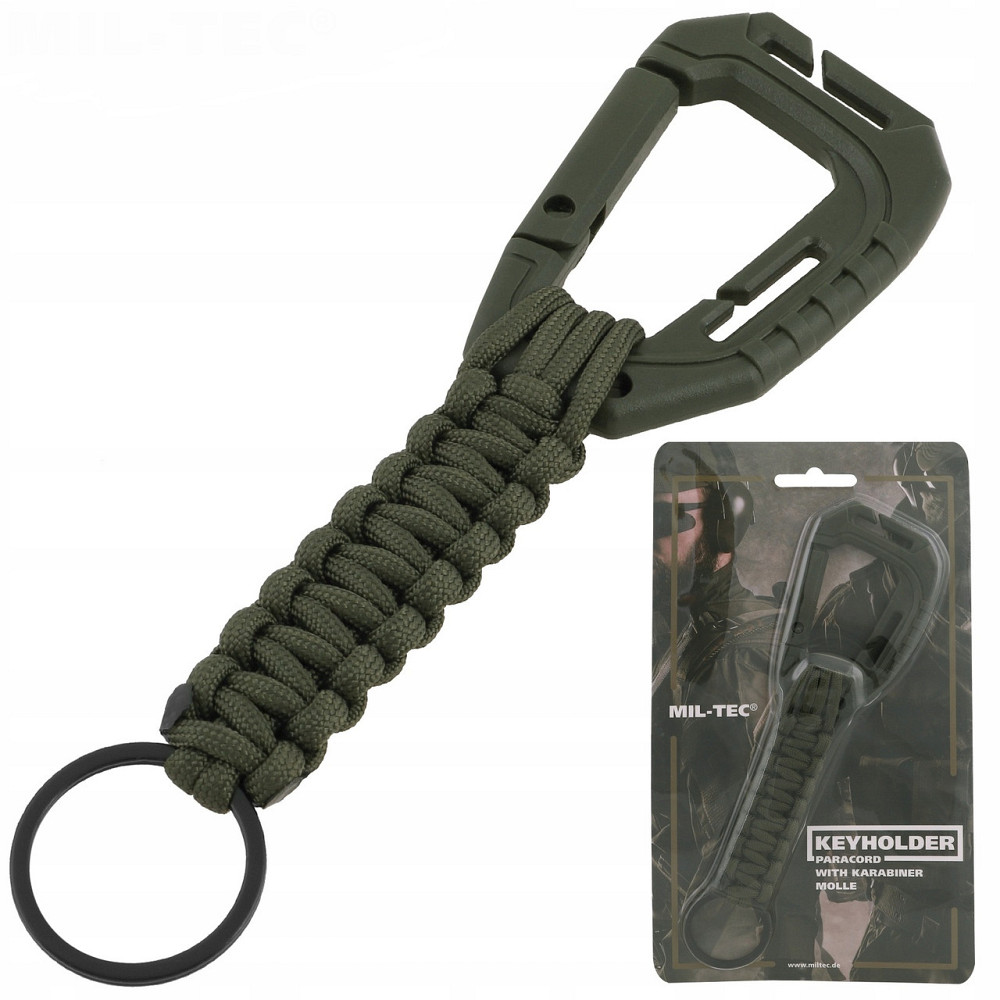 Брелок из паракорда с карабином для ключей Mil-Tec от Sturm (15908001) Olive Нововолынск - изображение 1