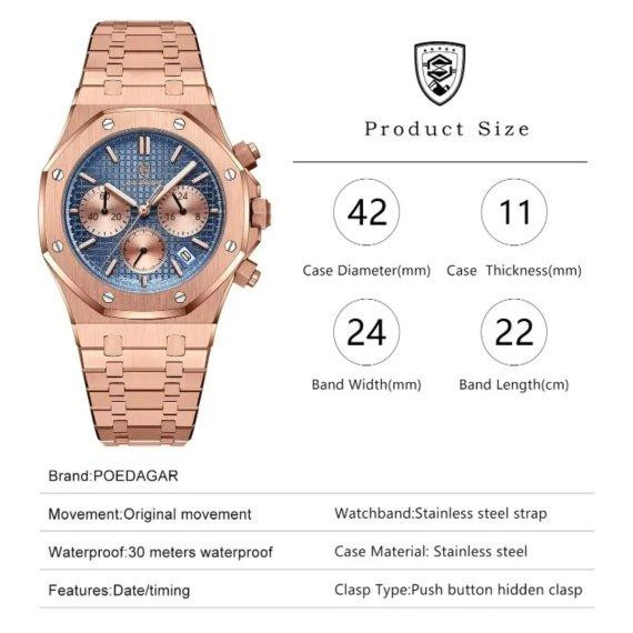 Часы мужские наручные Poedagar Major Винница - изображение 5