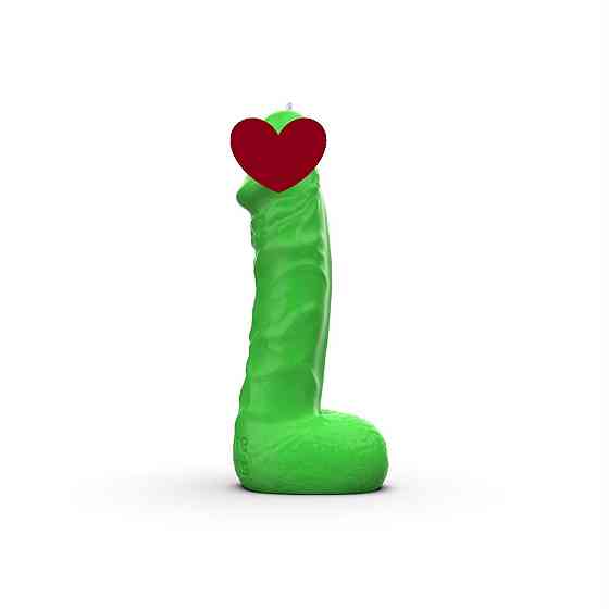 Свеча в виде члена Pure Bliss MINI Green 15 см Sex Aura Киев