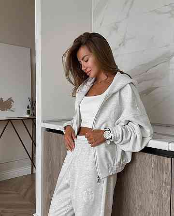 Женский утепленный прогулочный костюм двойка: кофта и штаны турецкая трехнить на флисе Одесса