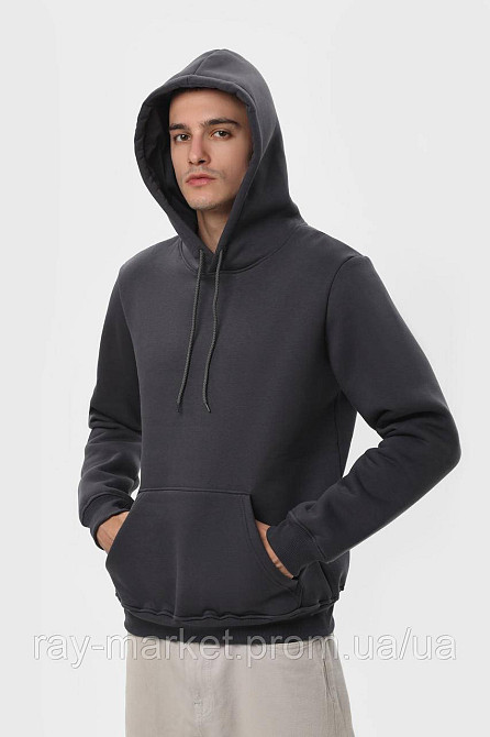 Набор мужское худи утепленное 2шт RAY BASIC Бордовый/Темно-серый (U0401M-Burgundy-Dark Grey) XL Киев - изображение 7