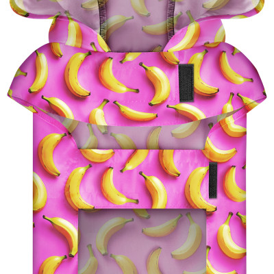 Дождевик для животных WAUDOG Clothes Накидка с капюшоном Бананы на розовом XXS (354-4055) Винница - изображение 4
