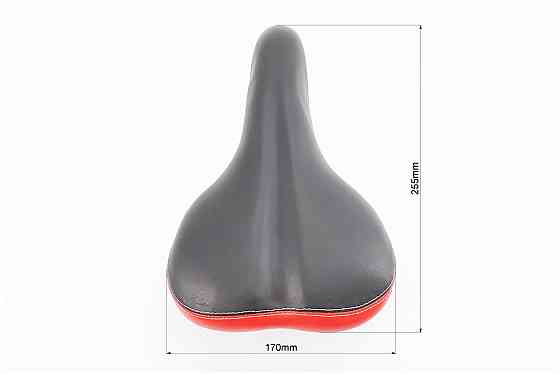 Сидіння MTB 255x170мм, чорно-червоне AFT-47 Киев