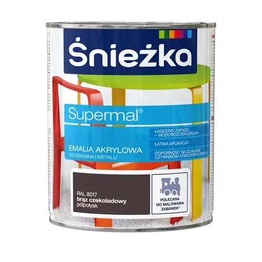Фарба Sniezka Supermal акрилова шоколадний, напівгл. RAL 8017 800 мл Київ