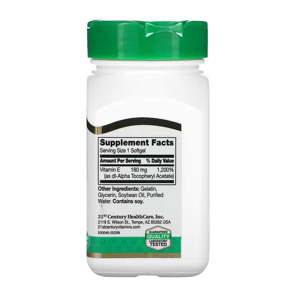 Витамин Е 21st Century E 180 mg (400IU) 110 гэл капс Киев - изображение 2