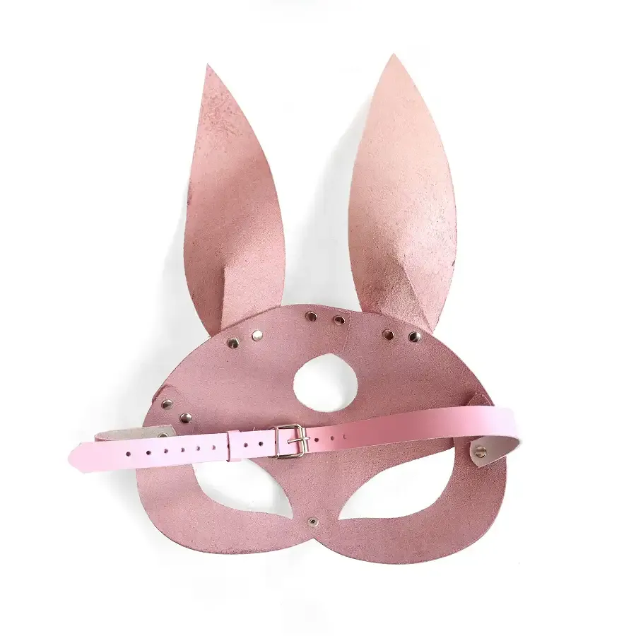 Шкіряна маска Зайчика Art of Sex - Bunny mask, колір Рожевий Львів - фото 4