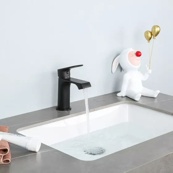 Змішувач для умивальника Frap F1071-6 чорний Київ