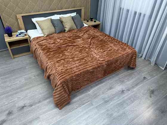 Плед-покрывало полоска Шарпей 200х230 см (+-5см) Терракотовый (87-107) Киев