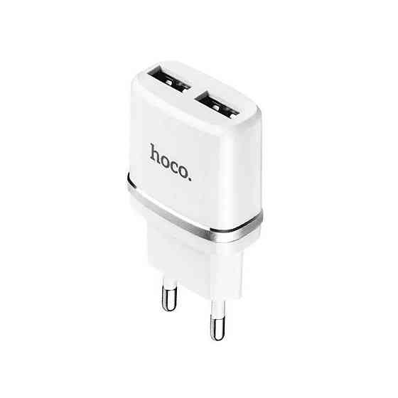 Мережевий зарядний пристрій HOCO C12 Smart dual USB charger, колір білий 6957531047759 Одеса