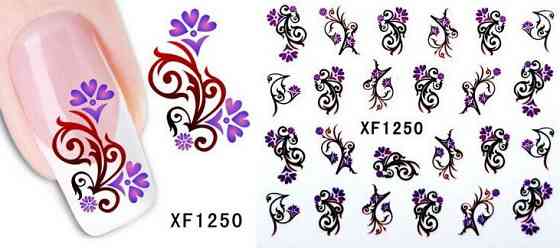 Наклейки на нігті - розмір стікера 6*5см, інструкція по застосуванню є в описі товару Київ