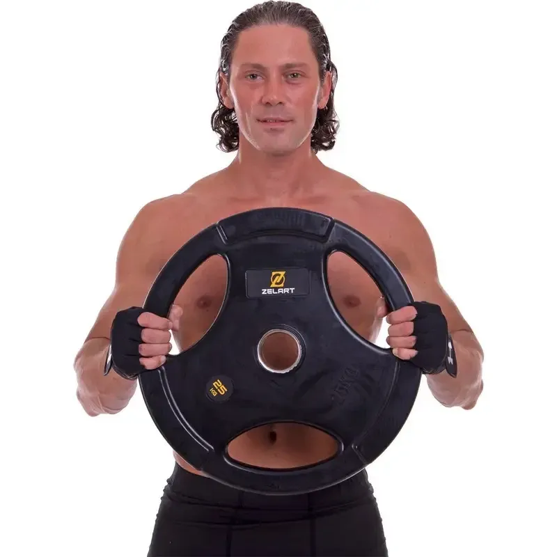 Диск обгумований 25 кг на гриф 50 мм Zelart TA-2673-25 Київ - фото 3