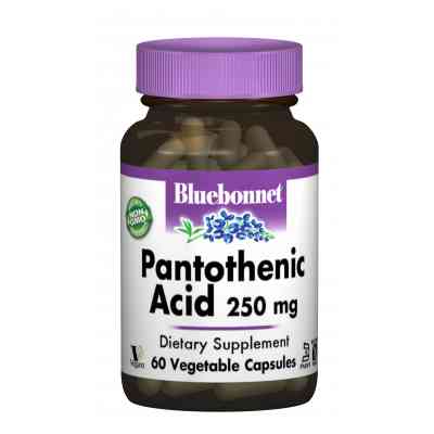 Витамин Bluebonnet Nutrition Пантотеновая Кислота (B5) 250мг, 60 гелевых капсул (BLB0468) Винница
