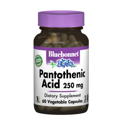 Витамин Bluebonnet Nutrition Пантотеновая Кислота (B5) 250мг, 60 гелевых капсул (BLB0468) Винница - изображение 1