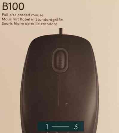 Мышь Logitech B100 USB Black. Киев