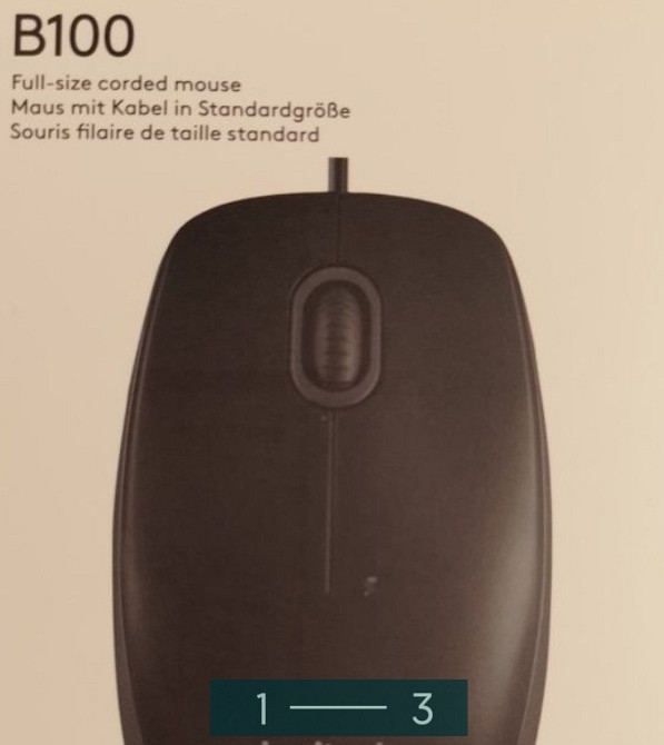 Миша Logitech B100 USB Black. Київ - фото 2
