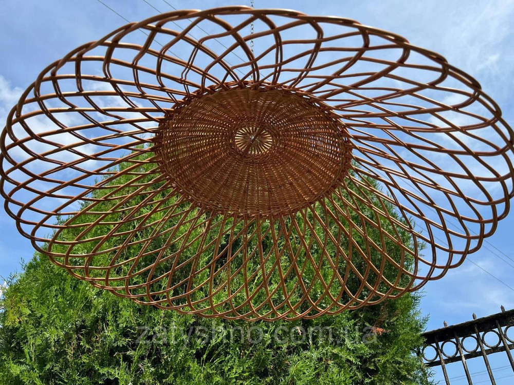 Люстра плетена кругла велика з лози Київ - фото 6