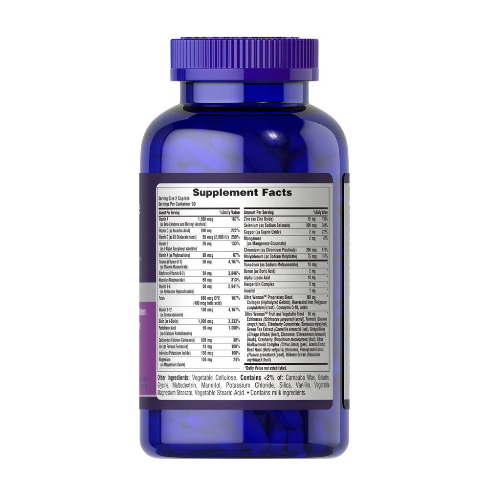 Вітаміни та мінерали для жінок Puritan's Pride Ultra Woman Daily Multi Timed Release with Zinc 180 капс Київ - фото 2