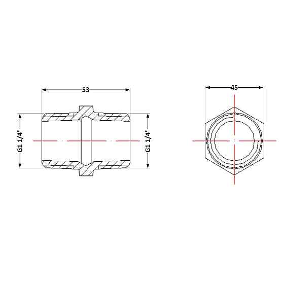 Ниппель чугунный 1