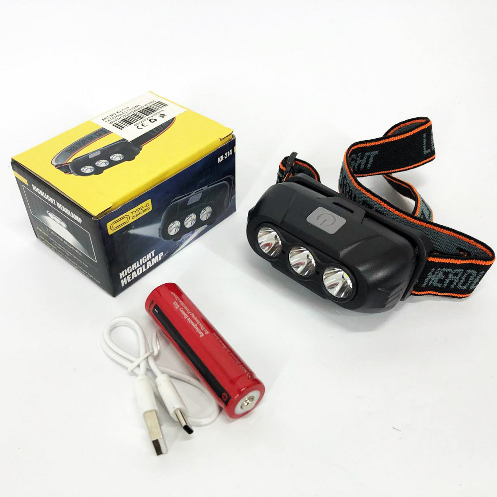 Фонарик светодиодный на голову, Тактический фонарь с красным светом на каску Налобный фонарь голову MQ-31 Львов - изображение 1