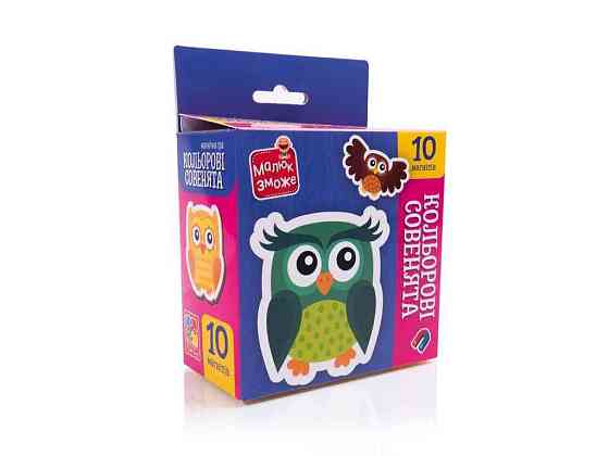Игра развивающая Цветные совенята набор магнитов VT3106-38 ТМ VLADI TOYS Киев