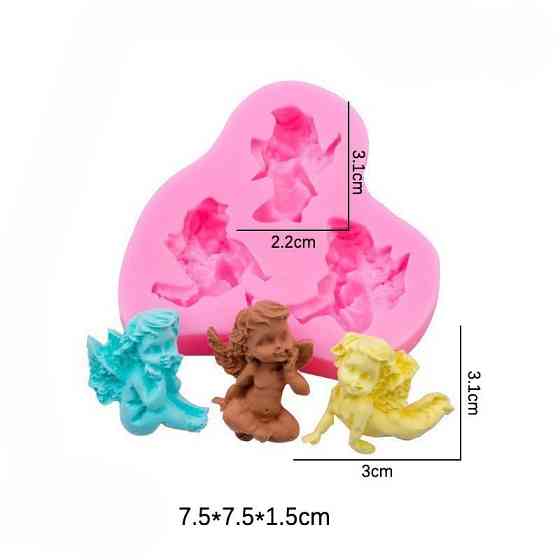 Молд силиконовый Ангелы 75 на 75 мм серый Киев