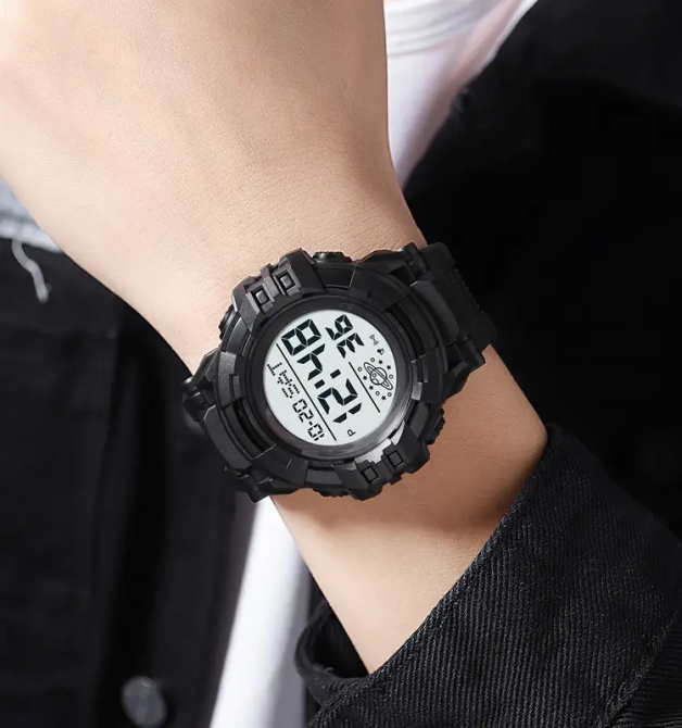 Мужские спортивные часы Skmei 2003 (Черные с белым) Винница - изображение 8