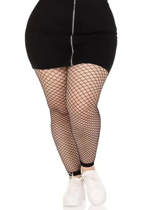 Панчохи Leg Avenue Industrial Net footless tights Black 1X/2X Львов - изображение 3